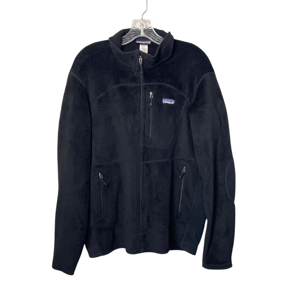 Patagonia Mens Polartec Thermal Pro Black Full-Zip Fleece Jacket Size Large Nice